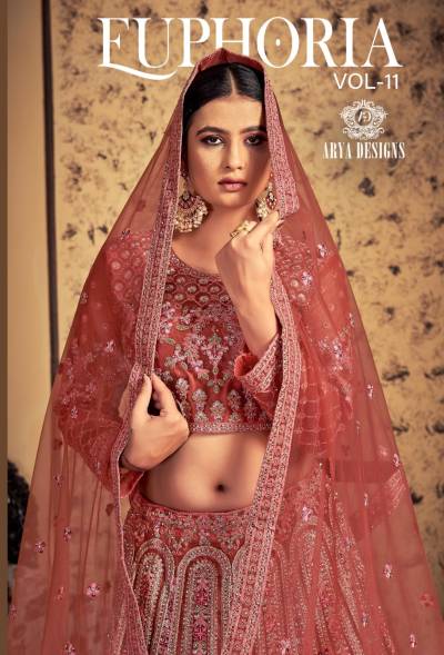 EUPHORIA VOL-11 BY AARYA GEORGETTE ART SILK LEHNGA CHOLI WHOLESALER IN INDIA